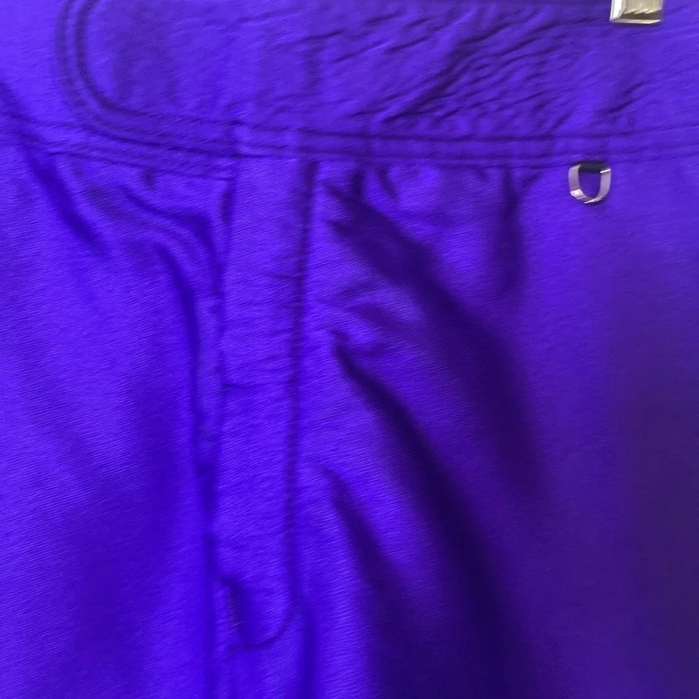 Vibrant Purple Women's Cropped Pants - Picture 10 of 15